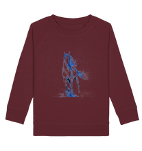 Lade das Bild in den Galerie-Viewer, Blaues Einhorn - Kids Organic Sweatshirt
