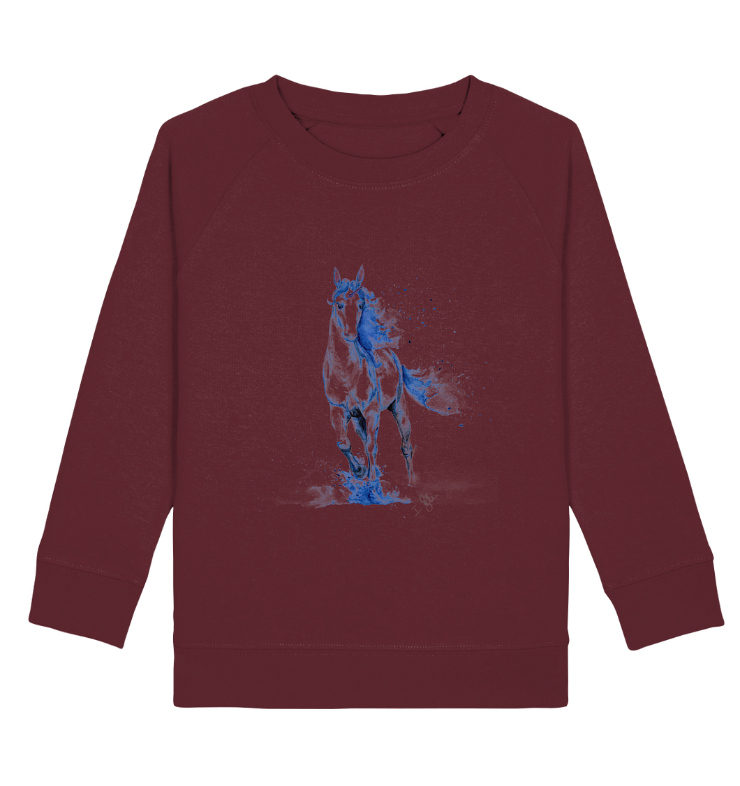 Blaues Einhorn - Kids Organic Sweatshirt