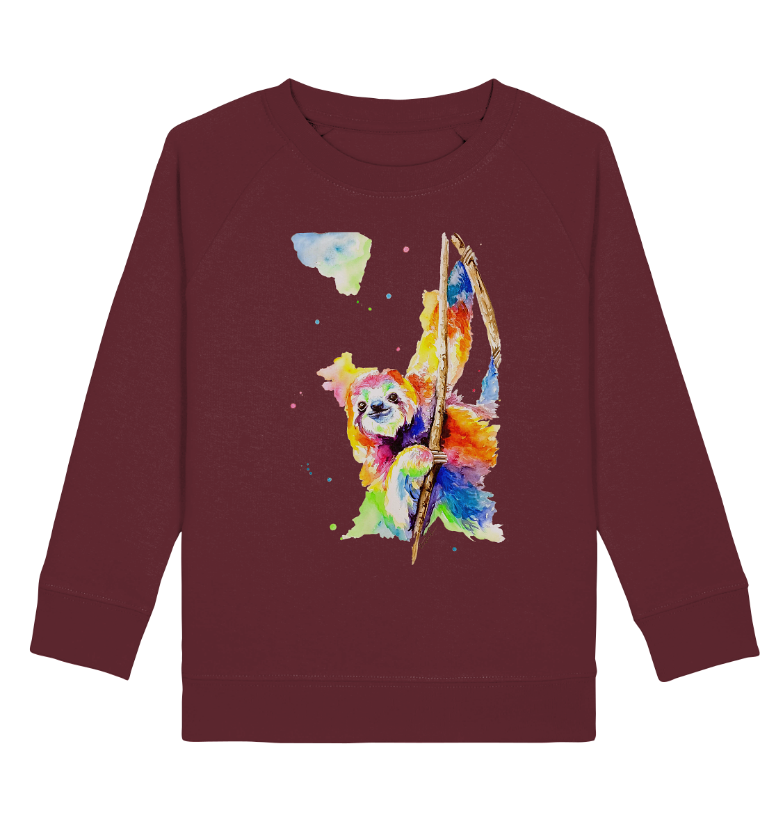 Buntes Faultier - Kids Organic Sweatshirt