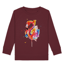 Lade das Bild in den Galerie-Viewer, Buntes Flamingo - Kids Organic Sweatshirt
