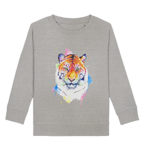 Lade das Bild in den Galerie-Viewer, Bunter Tiger - Kids Organic Sweatshirt
