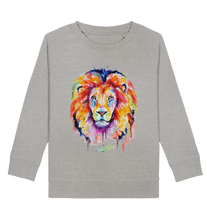 Lade das Bild in den Galerie-Viewer, Bunter Löwe - Kids Organic Sweatshirt
