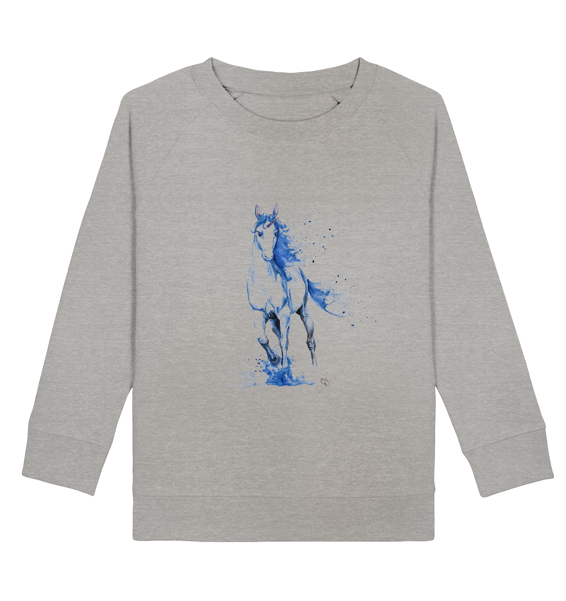 Blaues Einhorn - Kids Organic Sweatshirt