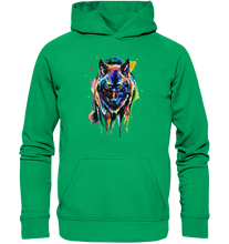 Lade das Bild in den Galerie-Viewer, Bunter schwarzer Wolf - Kids Premium Hoodie
