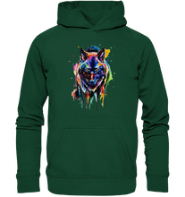 Lade das Bild in den Galerie-Viewer, Bunter schwarzer Wolf - Kids Premium Hoodie
