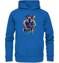 Lade das Bild in den Galerie-Viewer, Bunter schwarzer Wolf - Kids Premium Hoodie
