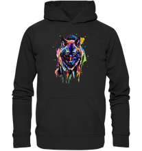 Lade das Bild in den Galerie-Viewer, Bunter schwarzer Wolf - Kids Premium Hoodie
