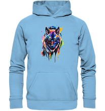 Lade das Bild in den Galerie-Viewer, Bunter schwarzer Wolf - Kids Premium Hoodie
