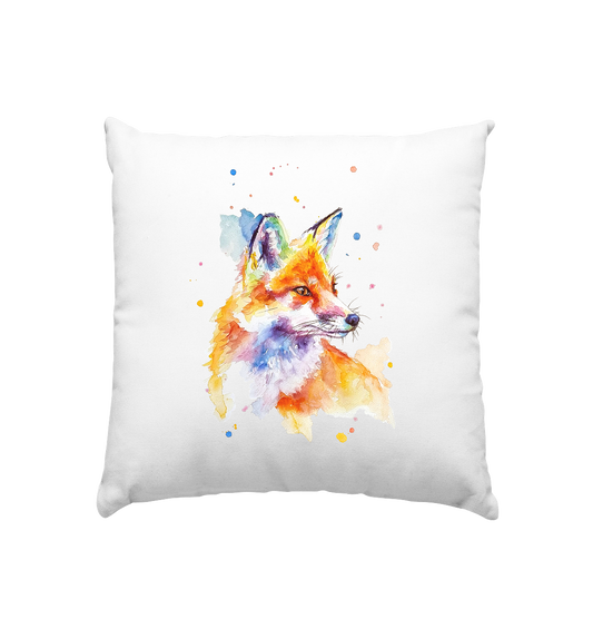 Bunter Fuchs - Kissen 40x40cm