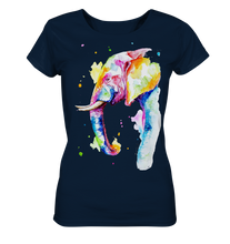 Lade das Bild in den Galerie-Viewer, Bunter Elefant - Ladies Organic Basic Shirt
