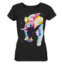 Lade das Bild in den Galerie-Viewer, Bunter Elefant - Ladies Organic Basic Shirt
