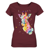 Lade das Bild in den Galerie-Viewer, Bunte Giraffe - Ladies Organic Basic Shirt
