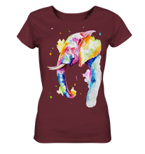 Lade das Bild in den Galerie-Viewer, Bunter Elefant - Ladies Organic Basic Shirt
