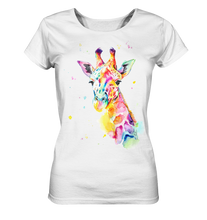 Lade das Bild in den Galerie-Viewer, Bunte Giraffe - Ladies Organic Basic Shirt
