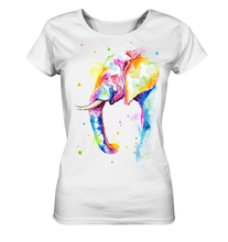 Lade das Bild in den Galerie-Viewer, Bunter Elefant - Ladies Organic Basic Shirt
