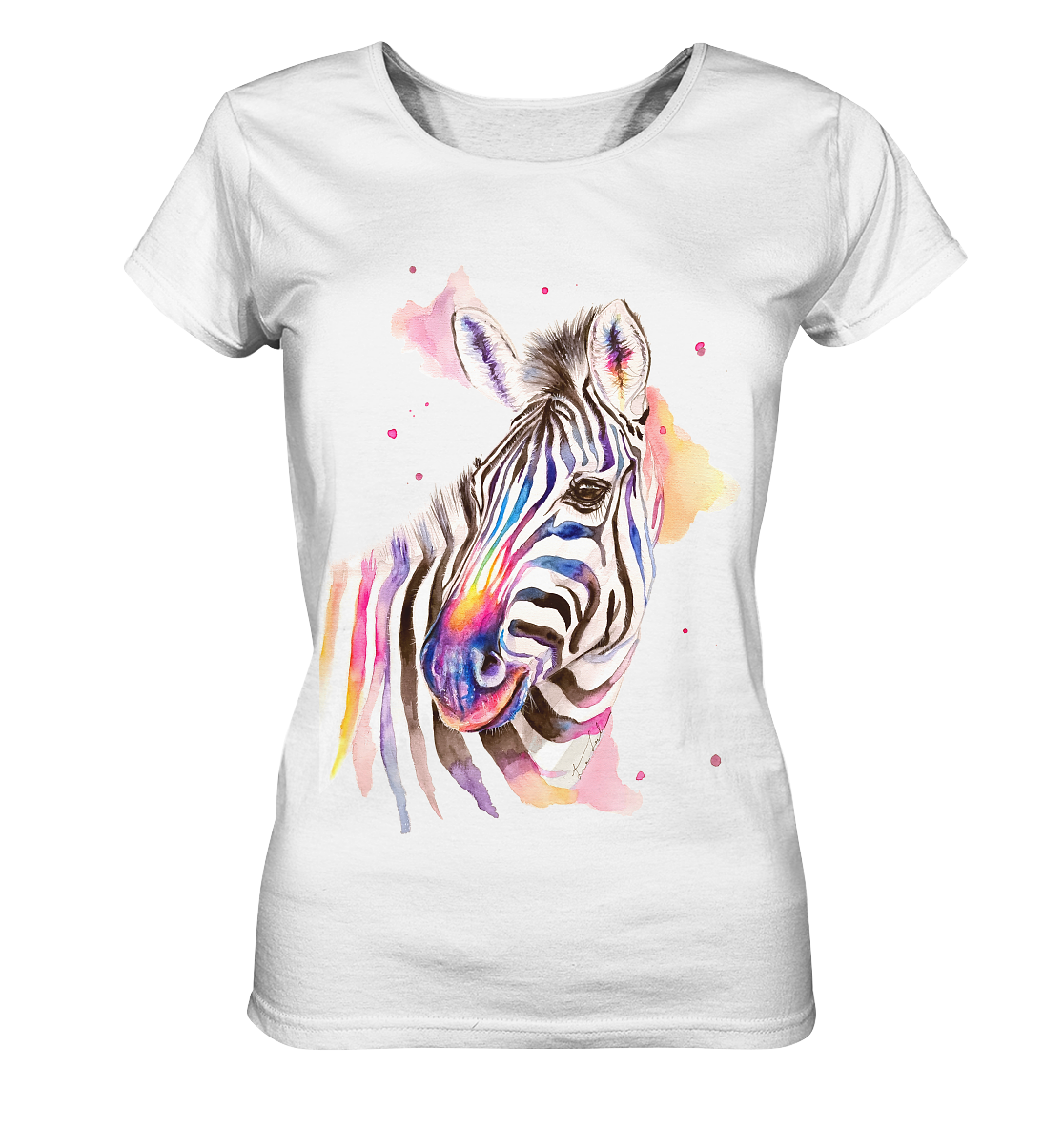 Buntes Zebra - Ladies Organic Basic Shirt