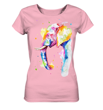 Lade das Bild in den Galerie-Viewer, Bunter Elefant - Ladies Organic Basic Shirt
