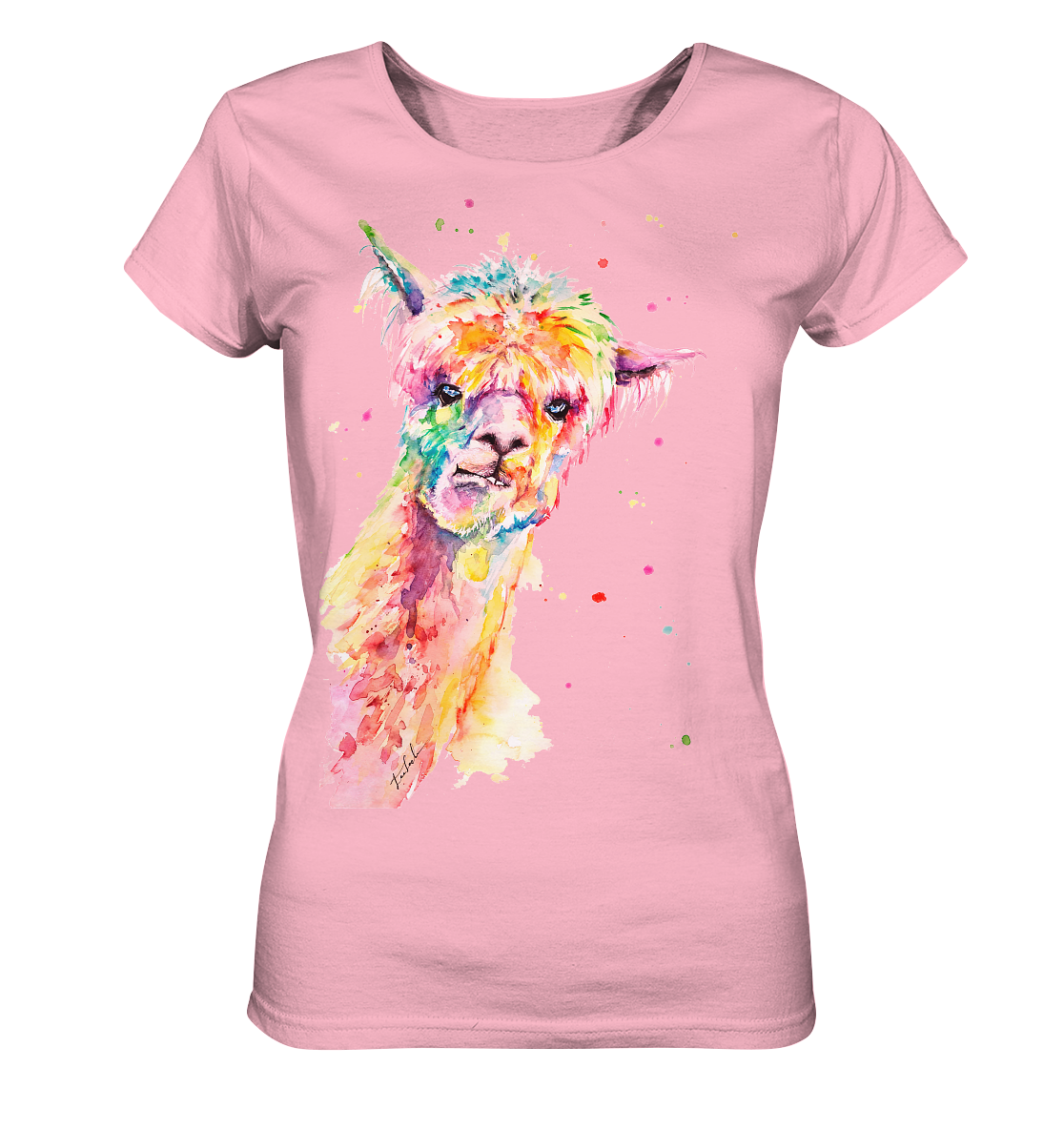 Lustiges Alpaka - Ladies Organic Basic Shirt