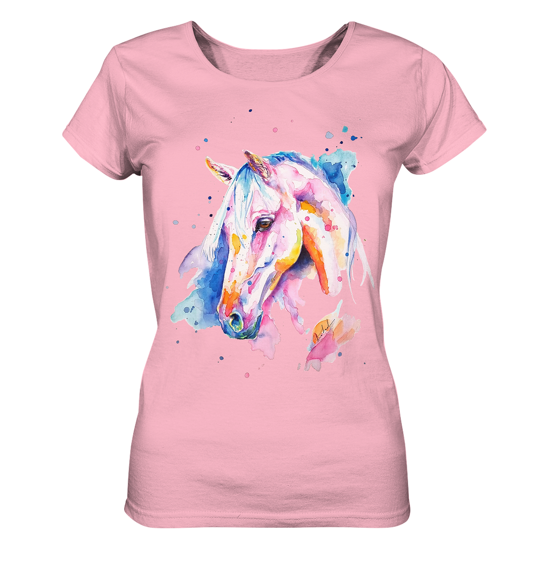 Buntes Pferd - Ladies Organic Basic Shirt