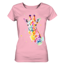 Lade das Bild in den Galerie-Viewer, Bunte Giraffe - Ladies Organic Basic Shirt

