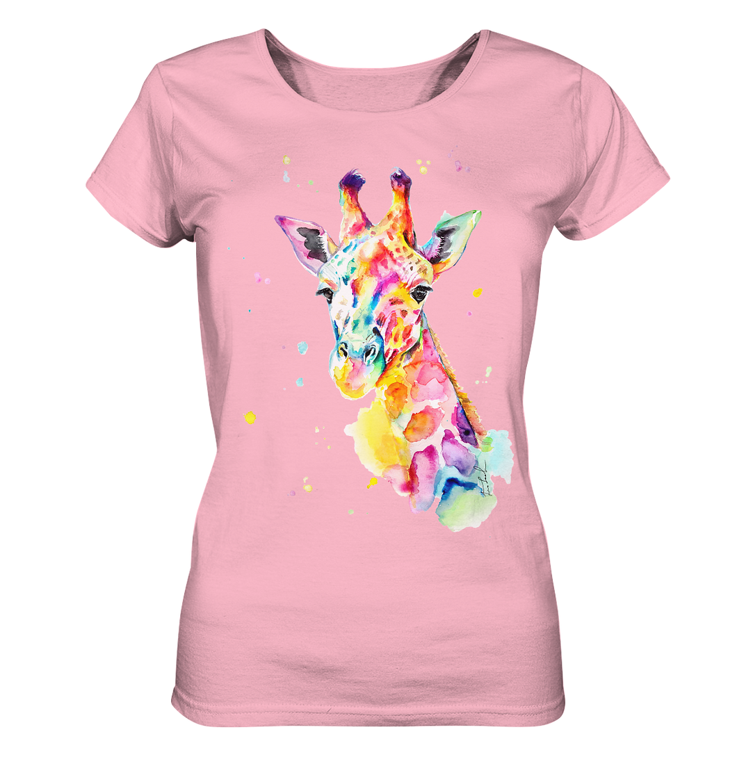 Bunte Giraffe - Ladies Organic Basic Shirt
