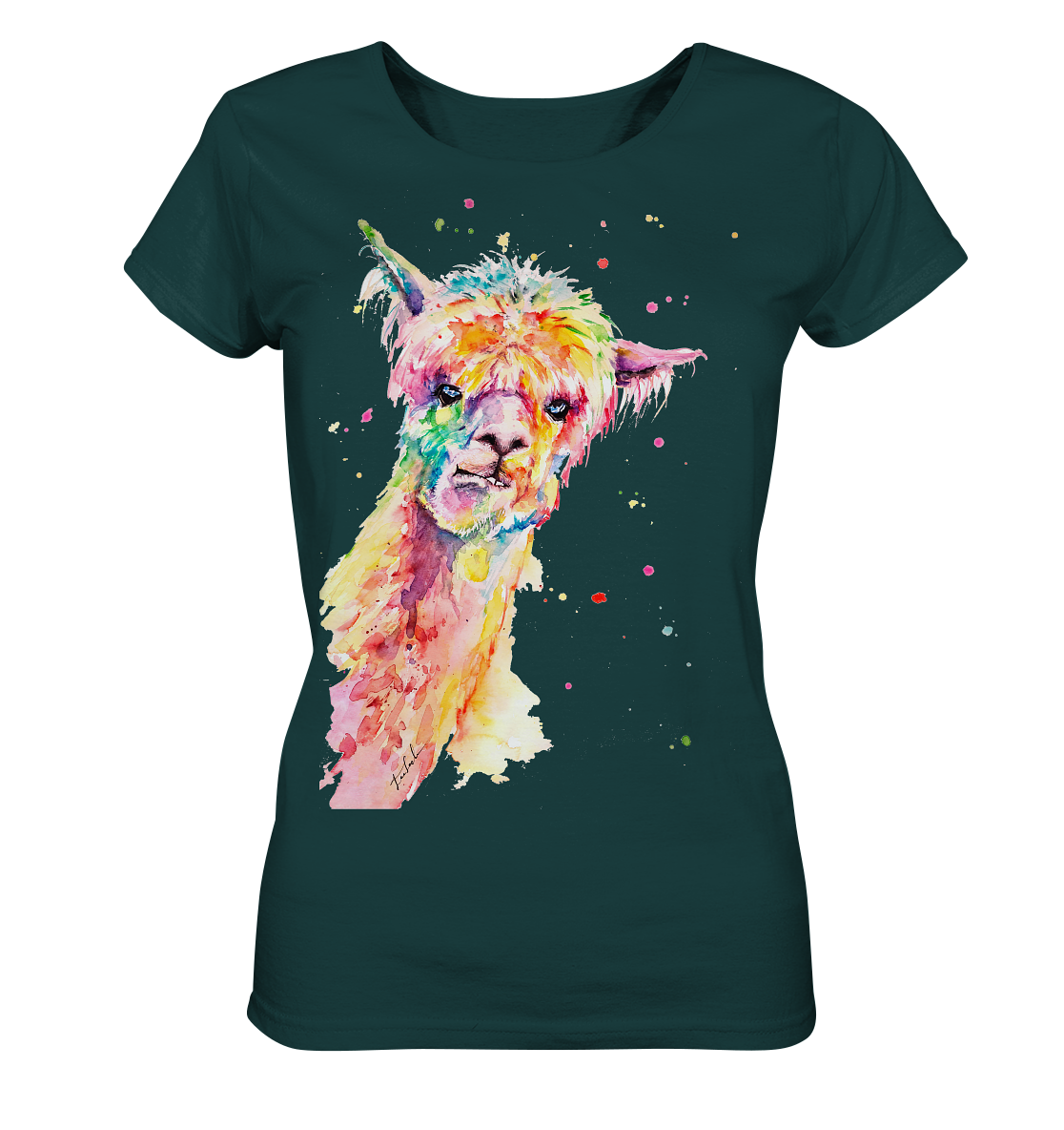 Lustiges Alpaka - Ladies Organic Shirt