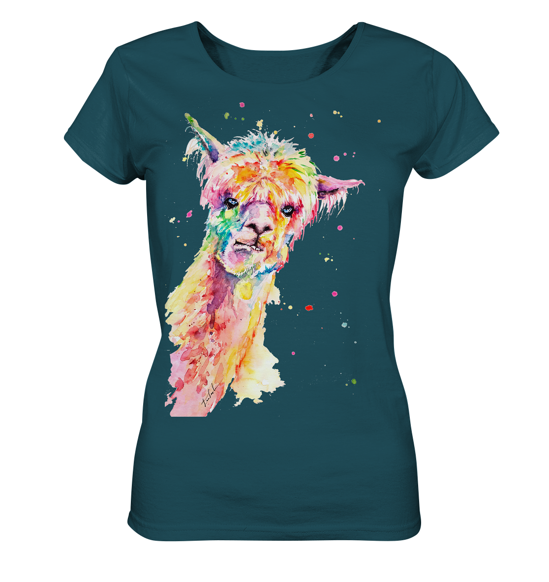Lustiges Alpaka - Ladies Organic Shirt
