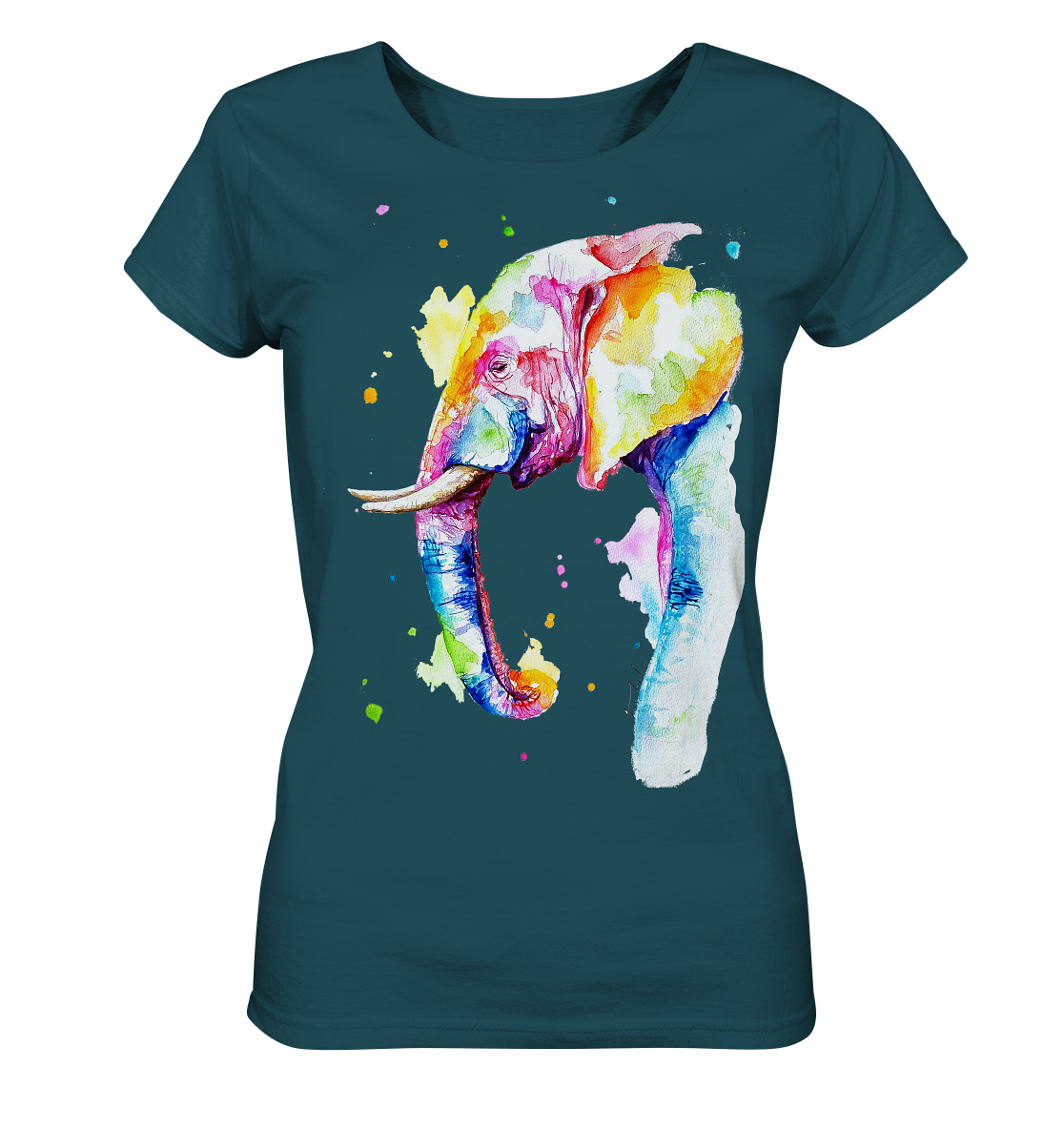 Bunter Elefant - Ladies Organic Shirt