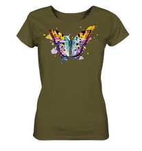 Lade das Bild in den Galerie-Viewer, Bunter Schmetterling - Ladies Organic Shirt
