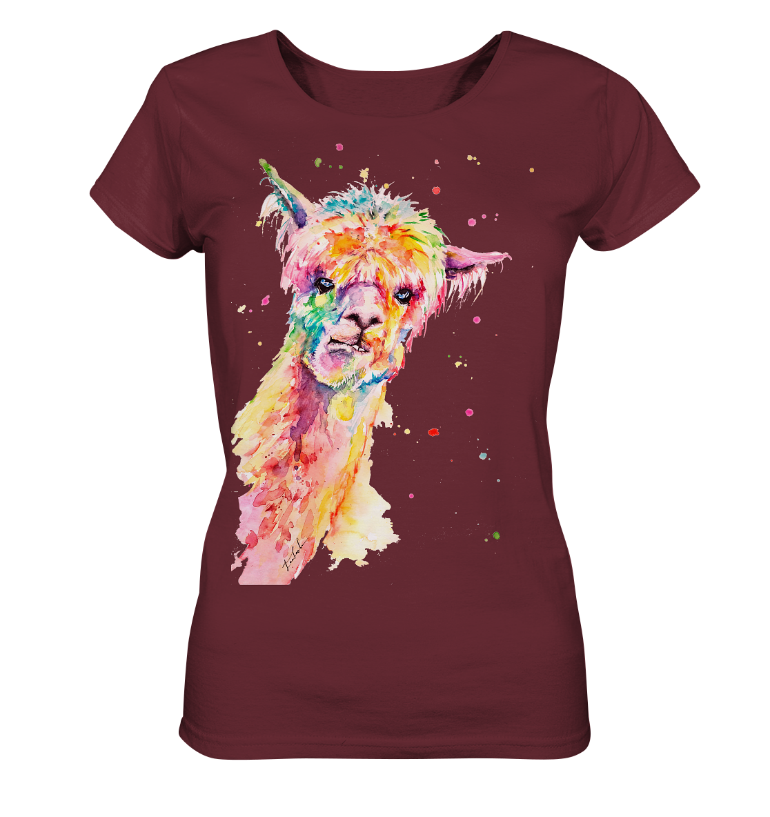 Lustiges Alpaka - Ladies Organic Shirt