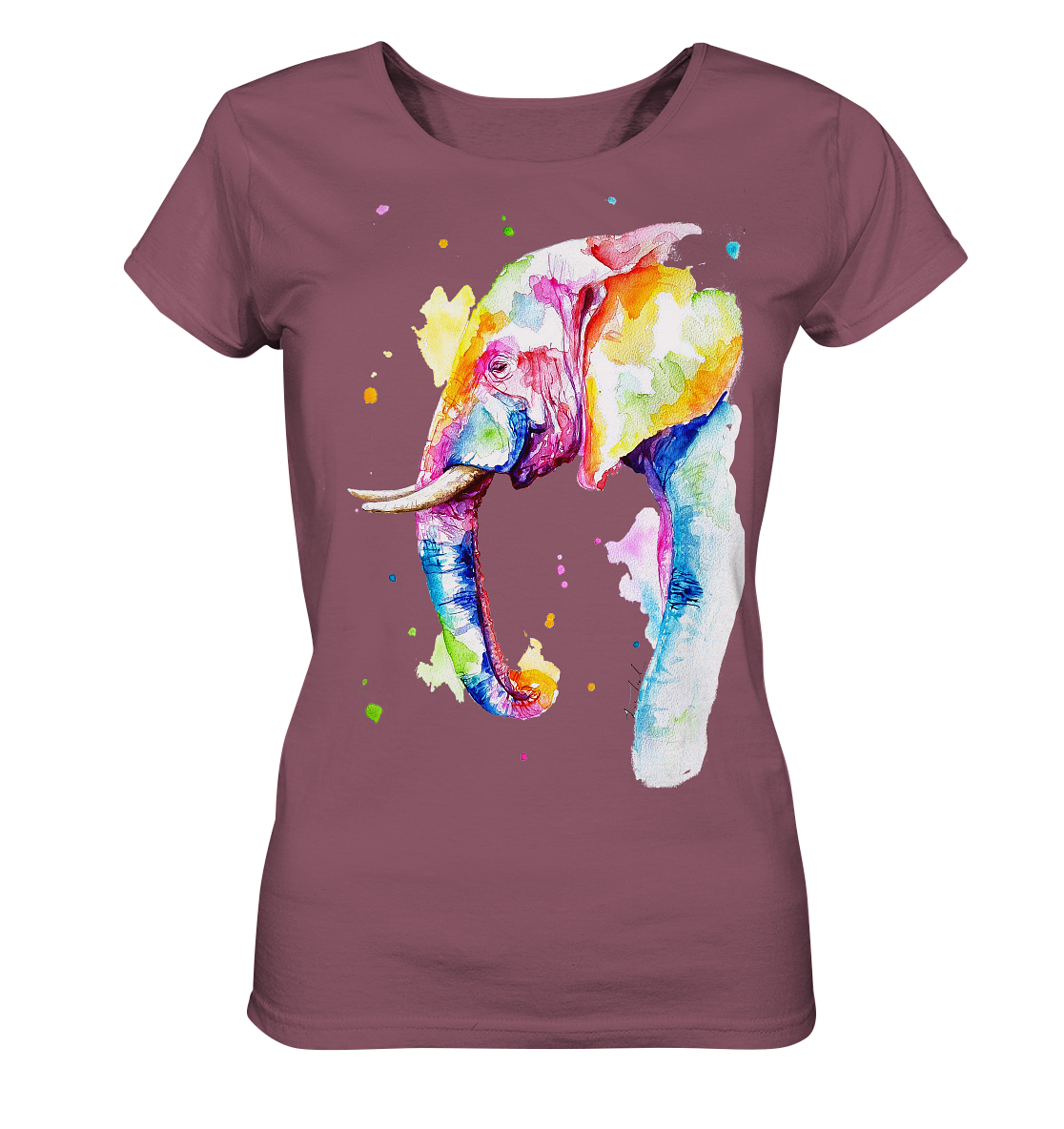 Bunter Elefant - Ladies Organic Shirt