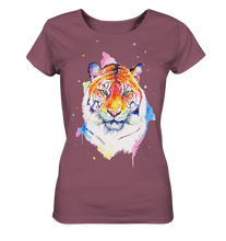 Lade das Bild in den Galerie-Viewer, Bunter Tiger - Ladies Organic Shirt
