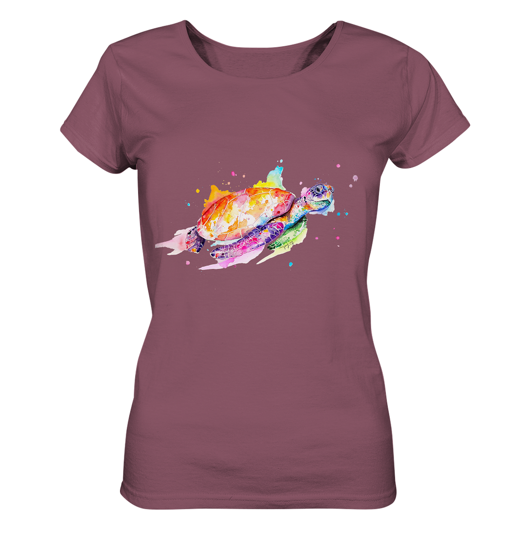 Bunte Meeresschildkröte - Ladies Organic Shirt