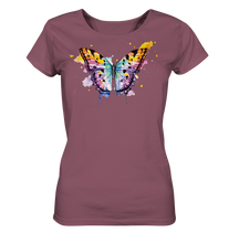 Lade das Bild in den Galerie-Viewer, Bunter Schmetterling - Ladies Organic Shirt
