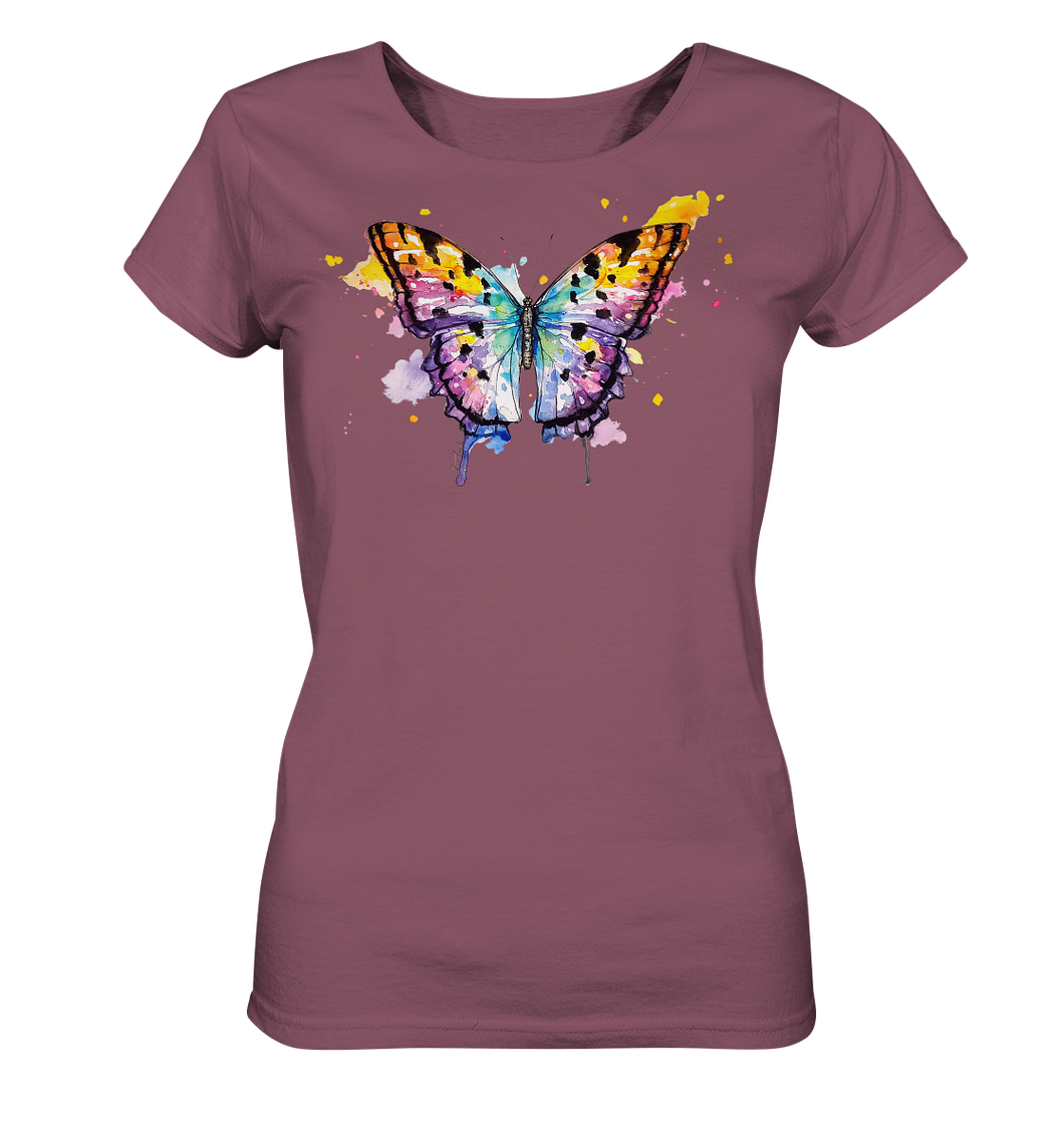 Bunter Schmetterling - Ladies Organic Shirt
