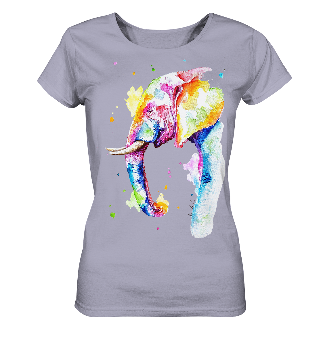 Bunter Elefant - Ladies Organic Shirt