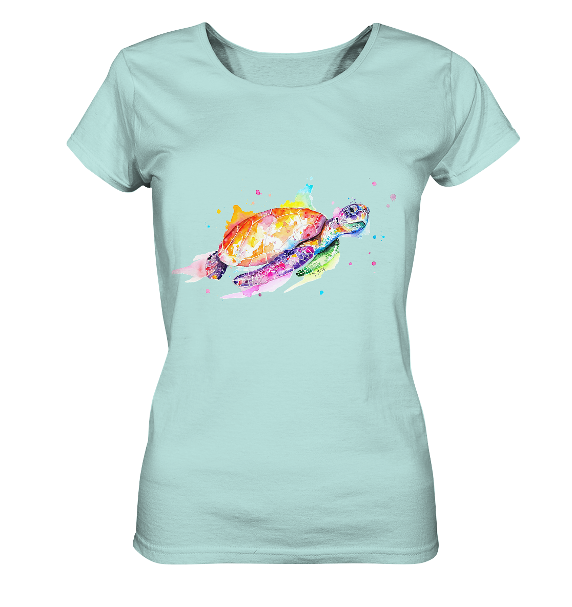 Bunte Meeresschildkröte - Ladies Organic Shirt