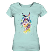 Lade das Bild in den Galerie-Viewer, Bunte Katze - Ladies Organic Shirt
