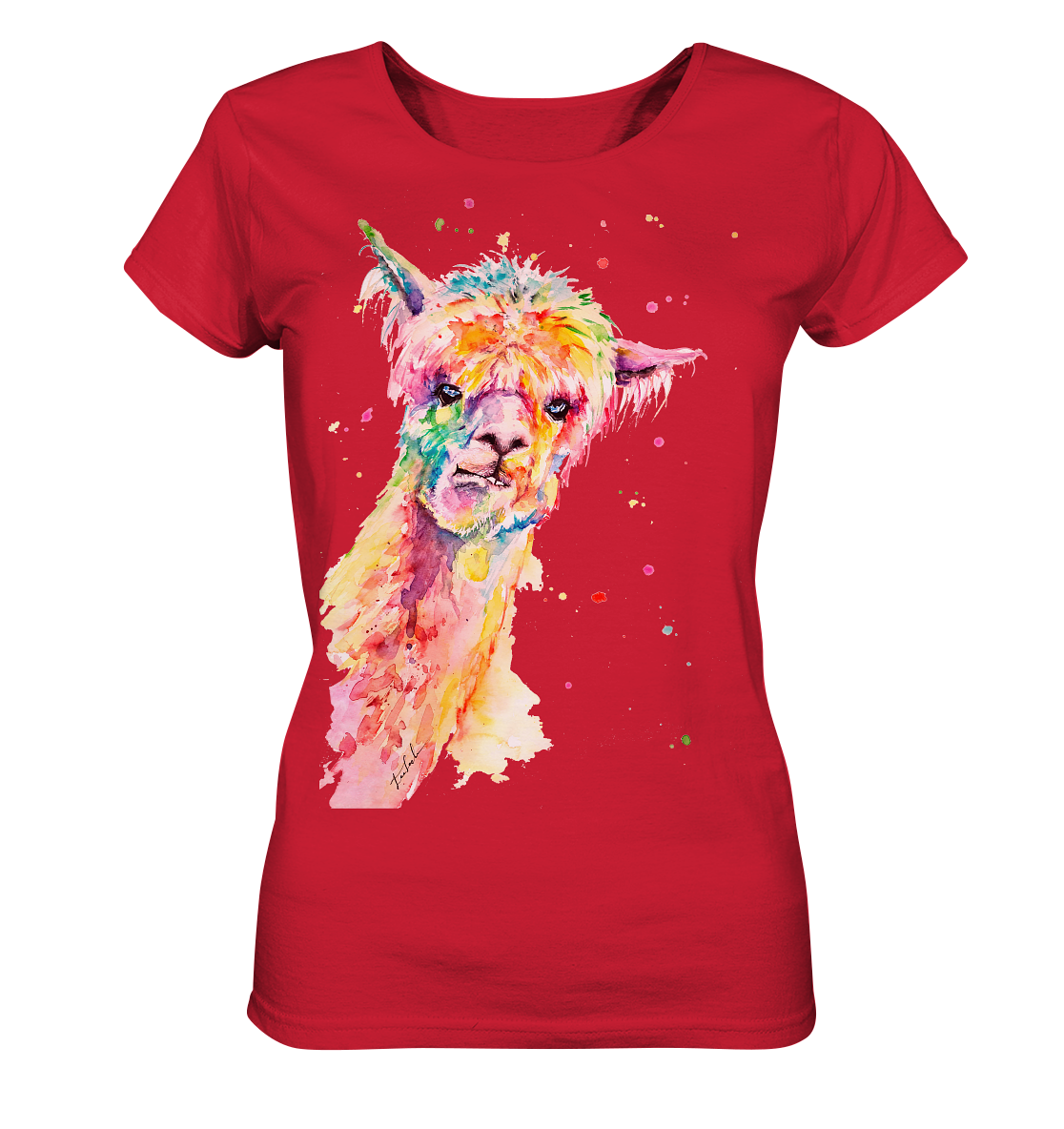 Lustiges Alpaka - Ladies Organic Shirt