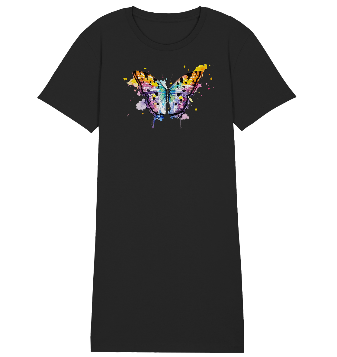 Bunter Schmetterling - Ladies Organic Shirt Dress