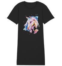 Lade das Bild in den Galerie-Viewer, Buntes Pferd - Ladies Organic Shirt Dress
