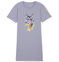 Lade das Bild in den Galerie-Viewer, Bunte Katze - Ladies Organic Shirt Dress
