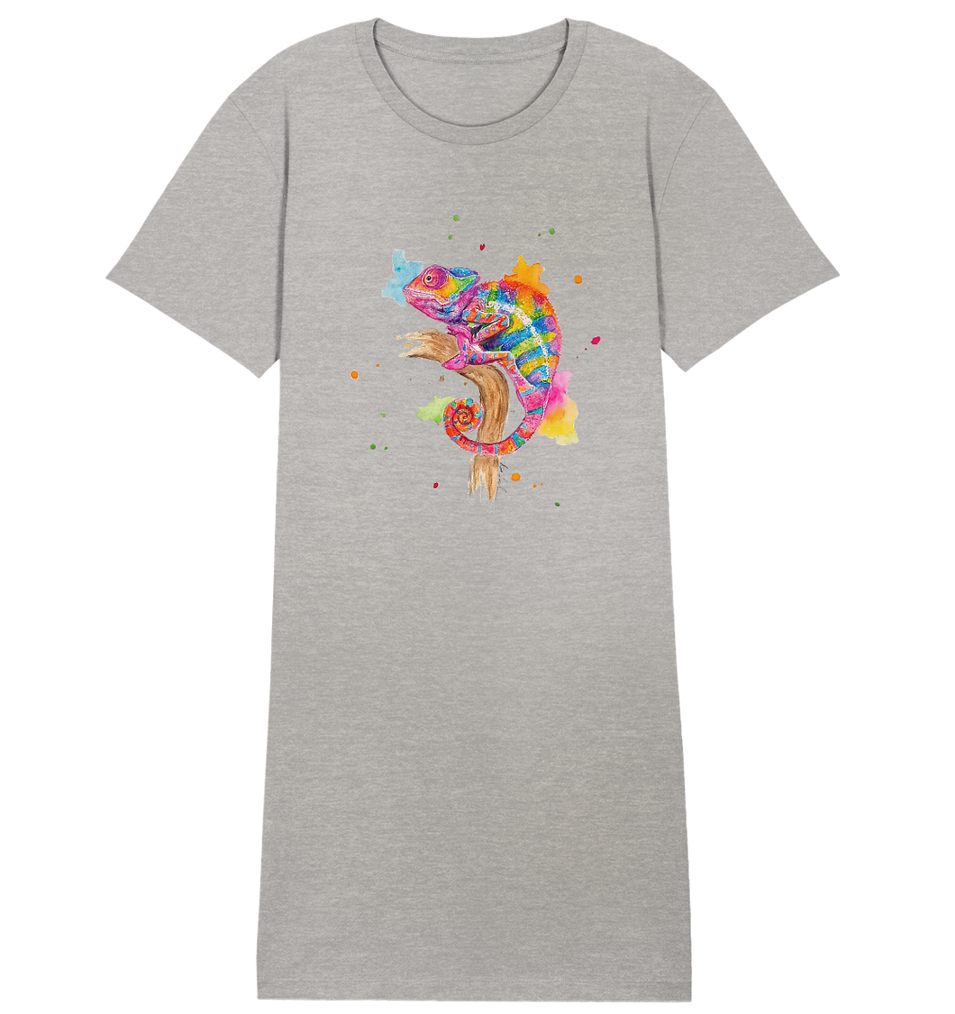 Buntes Chamäleon  - Ladies Organic Shirt Dress