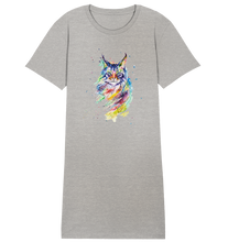 Lade das Bild in den Galerie-Viewer, Bunte Katze - Ladies Organic Shirt Dress
