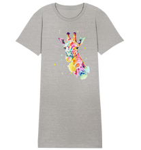 Lade das Bild in den Galerie-Viewer, Bunte Giraffe - Ladies Organic Shirt Dress
