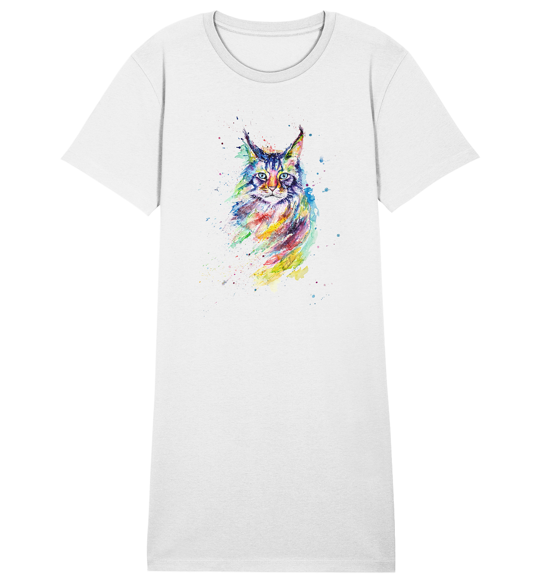 Bunte Katze - Ladies Organic Shirt Dress