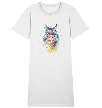 Lade das Bild in den Galerie-Viewer, Bunte Katze - Ladies Organic Shirt Dress
