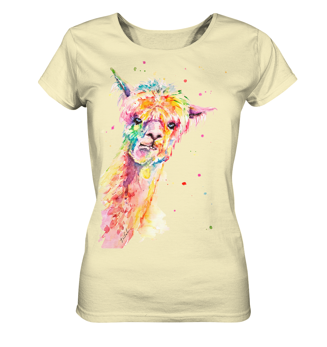 Lustiges Alpaka - Ladies Organic Shirt
