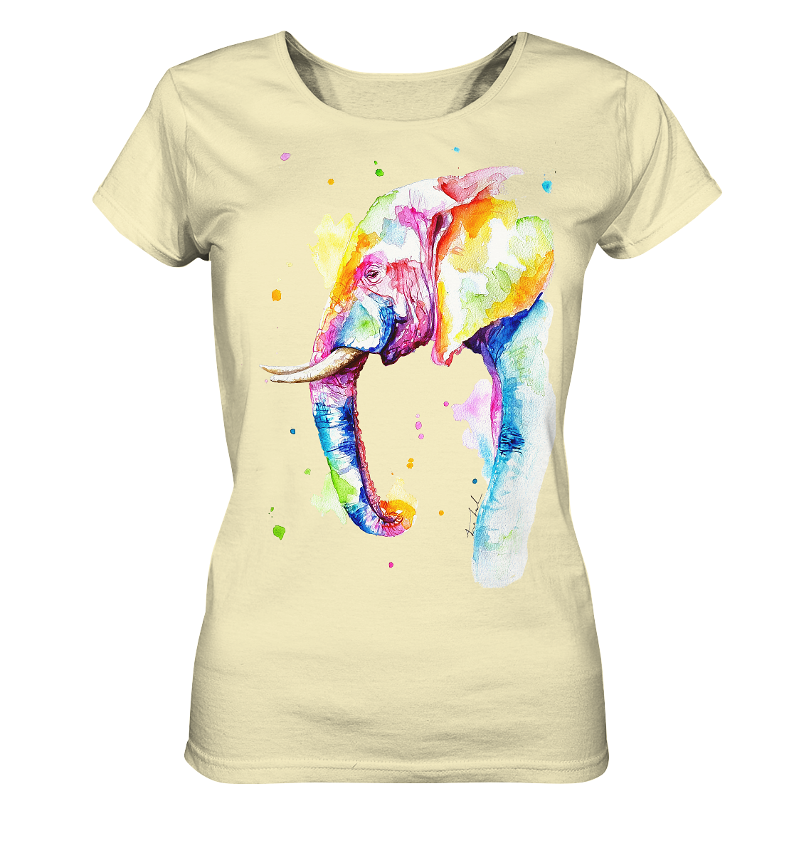 Bunter Elefant - Ladies Organic Shirt