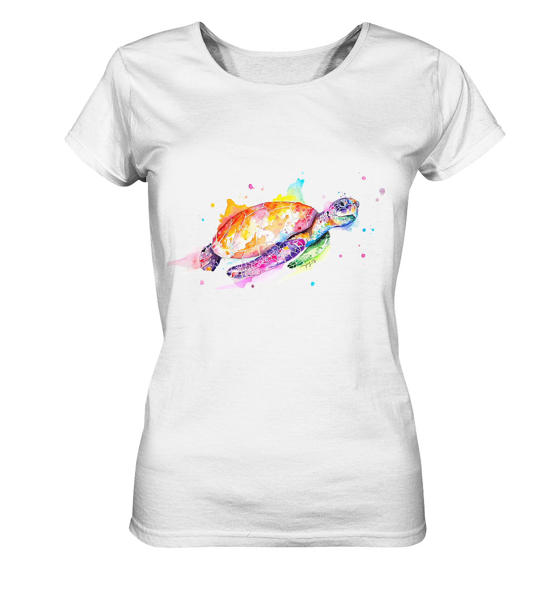 Bunte Meeresschildkröte - Ladies Organic Shirt